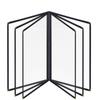 A4 A4 Menu Paper Holder Metal Corners Shell Document Folder PVC Transparent Menu Cover  Hotel