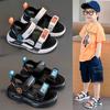Genuine Leather Soft Sole Kids Sandals Lightweight Beach Sports Shoes for Big Boys Girls Summer