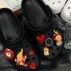 8PCS Fashion Shoe Charms Set Accessories Hole Shoe Buckle Cute Cartoon Animal Fruit DIY 3D Shoes Decorations Kids Party Gift