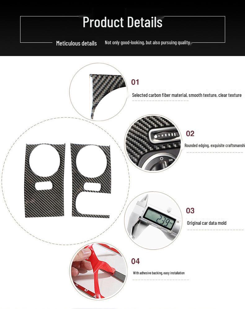 Land Rover Discovery 4 Carbon Fiber Dashboard Trim Air Outlet Panel Sticker