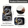 For Most Cars  Non-slip Car Front And Rear Rubber Floor Mats  Sedans 4pcs White Dragon Printed Dirt Resistant Car Floor Mats  SUVs