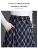 Spring 2026 Grid Pleated High-Waist A-line Midi Skirt - New Arrival, Perfect for Draped Commute Fashion