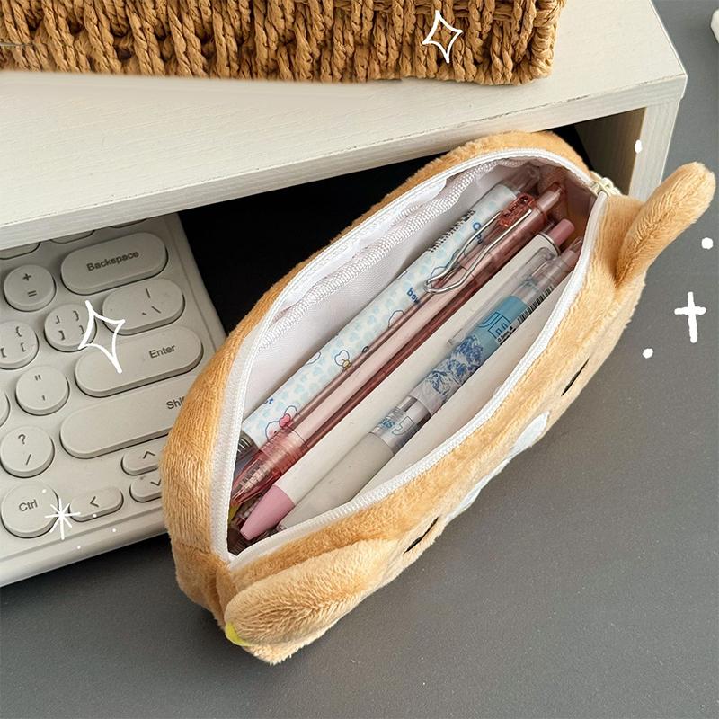 Kawaii Rilakkuma Pencil Cases For Kids Girls Cute Cartoon Bear Pencil Pouch Organizer Pen Bag School Stationeries Gifts Ins Hot