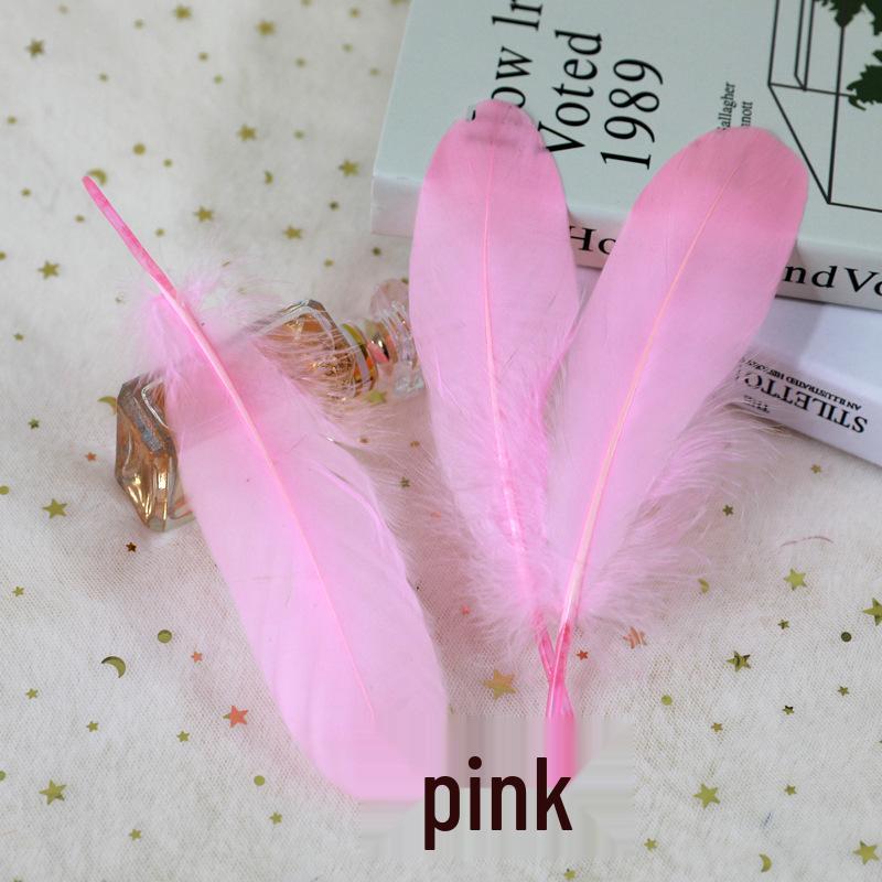 Barevná barvená velká husí pera pro DIY řemesla, ručně vyráběné dekorace a projekty pro mateřské školy