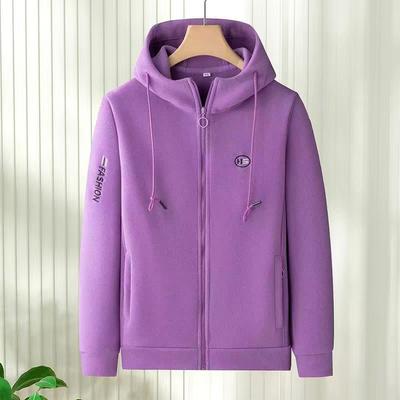 Damen Kapuzenjacke Verdickte warme Mode Herbst und Winter Polar Fleece Pullover Outdoor Casual Loose