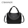 C.BANNER Women's Top-Grain Leather Bucket Tote Bag