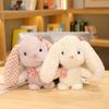 20CM New Creative Stuffed Animals Kids Mini Long Ear Bunny Rabbit Plushie Dolls Cartoon Animal Plush Toys Children Birthday Gift