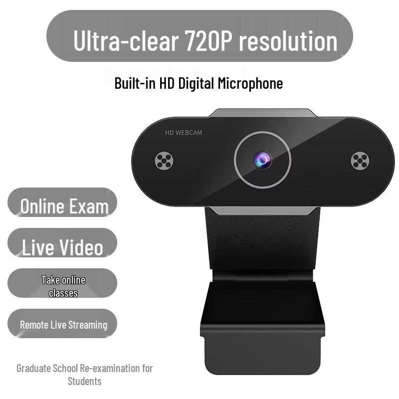 HD-Webcam mit integriertem Mikrofon für Desktop, Laptop und Live-Streaming.