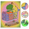 Diamond Painting Kit Full Diamond Round Mosaic Cute Grocery Cart Banana Broccoli Tomato Fruit Home Decor Gift