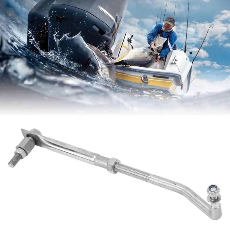 Adjustable Marine Outboard Steering Link Rod Corrosion Resistant Linkage Arm Easy Installation for Boats Up To 200HP