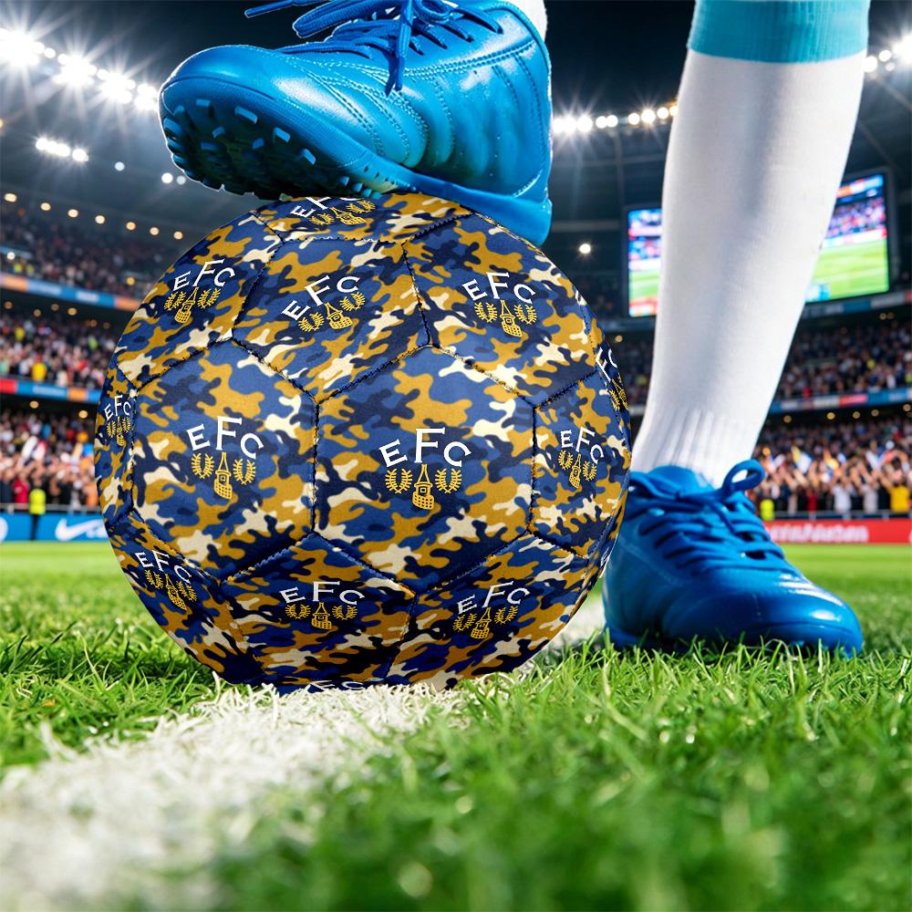 Balón de Fútbol Estampado del Everton Talla 5, Balón de Fútbol Antideslizante para Partido de Adultos, Souvenir para Aficionados al Fútbol