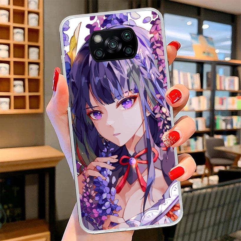 Genshin Impact Raiden Shogun Baal Cover Phone Case For Xiaomi Poco F7 Ultra X7 X6 X5 Pro M7 Redmi 15C 15 13C 13 12C 12 10C 10 9A
