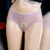 Sexy Free Transparent Open Lady Sexy Triangle Underwear Ultra-Thin Crotch Underwear Soft Mesh Temptation See-through