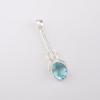 Sky Blue Topaz Gemstone 925 Sterling Silver Jewelry Women's Pendant For Gift PP-60-1