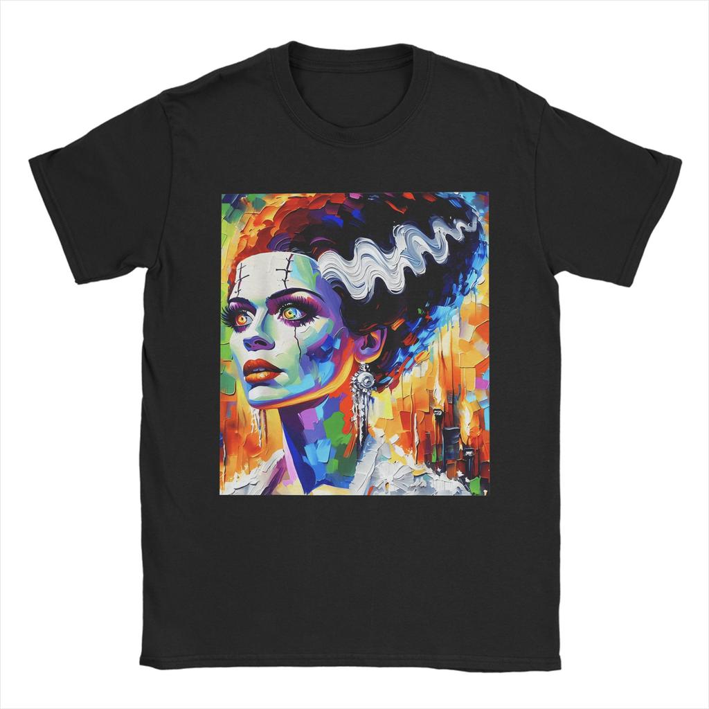 Men's Frankenstein Monster Halloween T Shirts  Cotton Tops Novelty Short Sleeve Round Collar Tee Shirt Gift T-Shirt