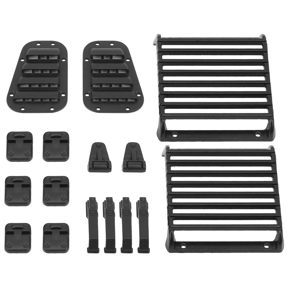 Front Lamp Guard Intake Grille Door Engine Cover Hinge Decor Fit for Traxxas TRX4 Defender 1 10 RC Crawler Car