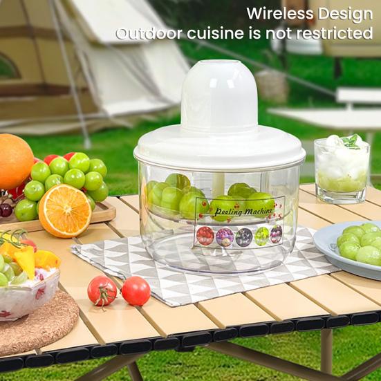 Automatische Schälmaschine Elektrischer Tragbarer Knoblauchschäler Fruchtschalenentfernermaschinen für Trauben Tomate Kirsche