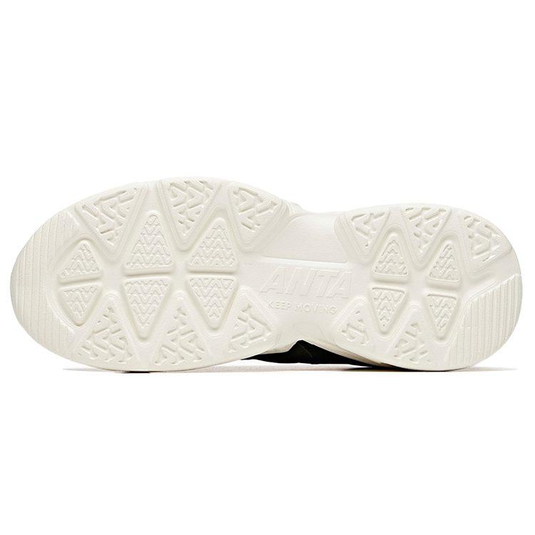 Anta Chunky Sneakers Women's Low Top Black/Baby Pink/Ivory White 122018880-2