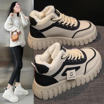 New Winter Cotton Shoes Women's Velvet High-top Casual Shoes Platform Snow Boots Warm Short Boots ZY6-