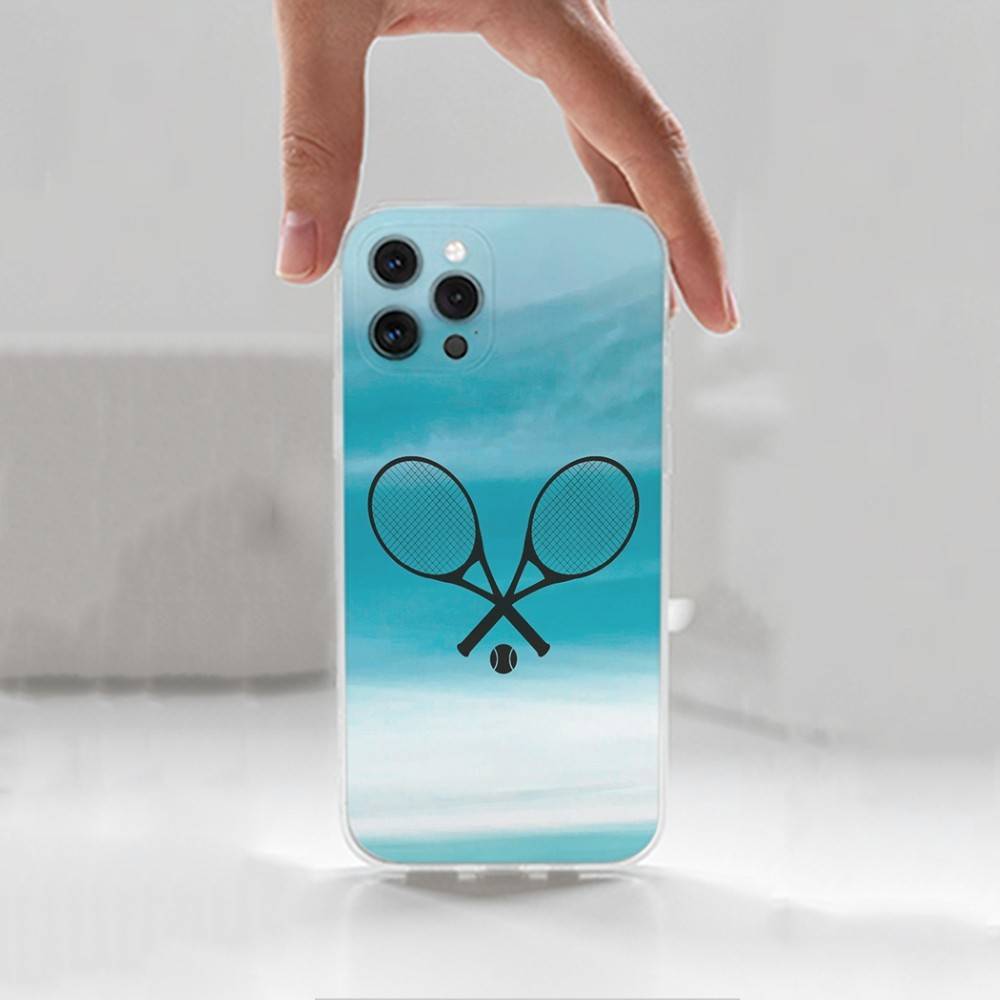 Tennis Sport For iPhone Max,14,SE,12,15,Pro,17,Plus,11,XS,Mini,16,X,13,XR,Transparent Soft Cover Case