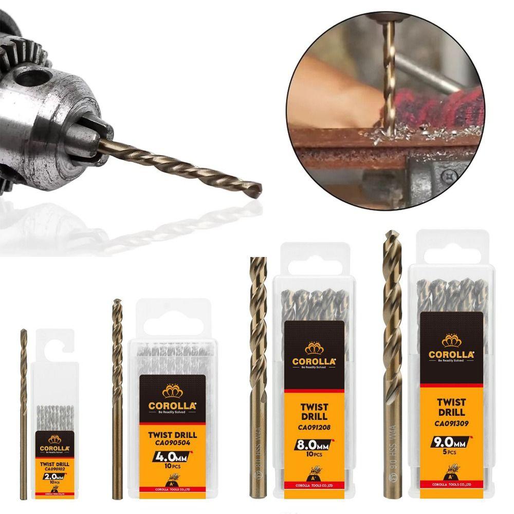 10PCS Straight Shank Twist Drill Bits Twist Design HSS Drill Bits Drill Bits  Industrial Use