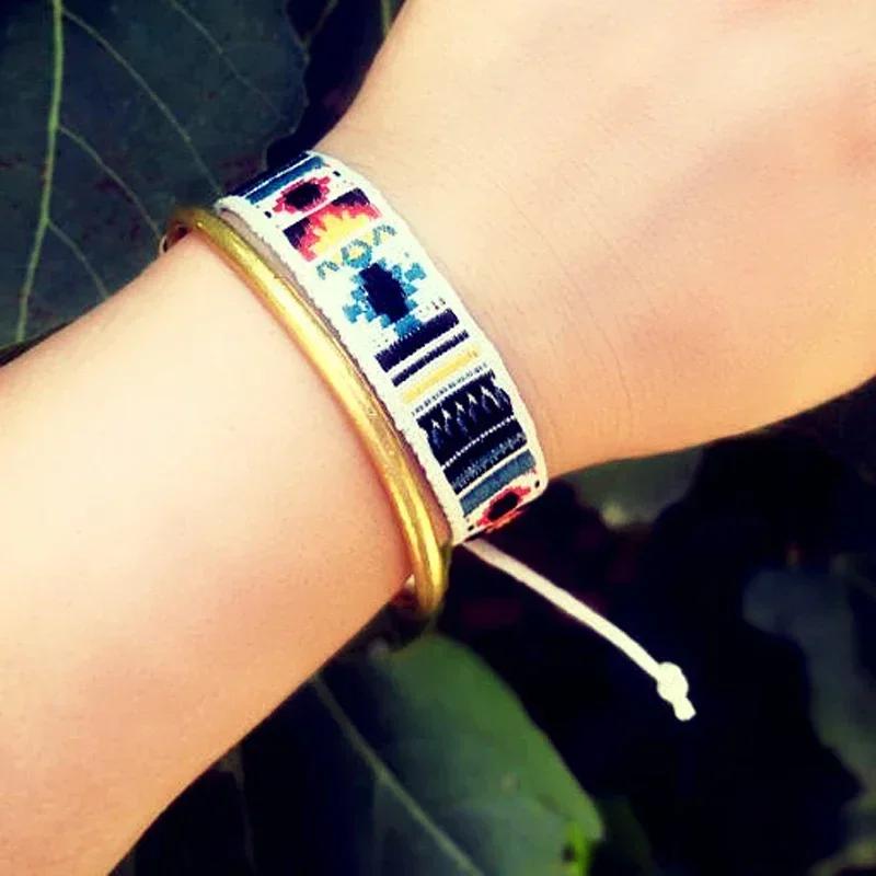 Bohemia Weave Rope Friendship Bracelets For Woman Men Cotton Handmade Charm Bracelet & Bangles Ethnic Jewelry Gifts