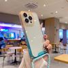 Crossbody Lanyard Gradient Clear Acrylic Case For Iphone 14 13 12 11 Pro Max Soft Tpu Edges Cover With Rope Strap Shell