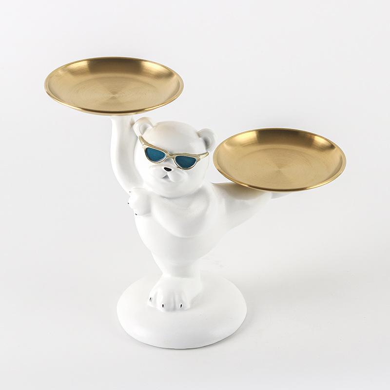 Light Luxury Cartoon Animal Key Storage Tray Ornaments Living Room Shoe Cabinet Home Tray Model Room Front Desk Hotel Accessories