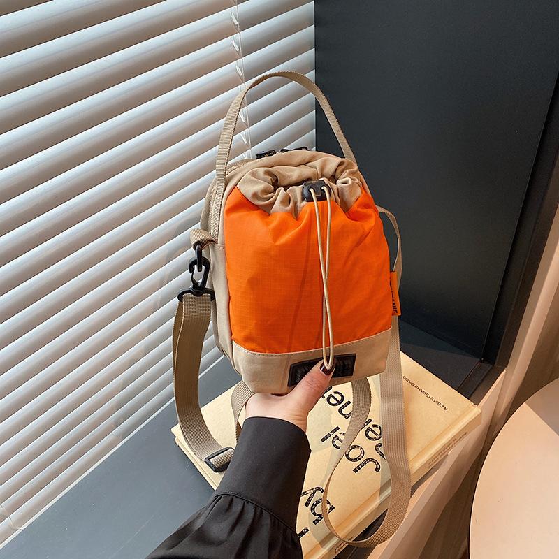

Strap Splicing Shoulder Crossbody Handbag 2025 Nylon Backpack Small Bag Large Capacity Commuter Student хакі