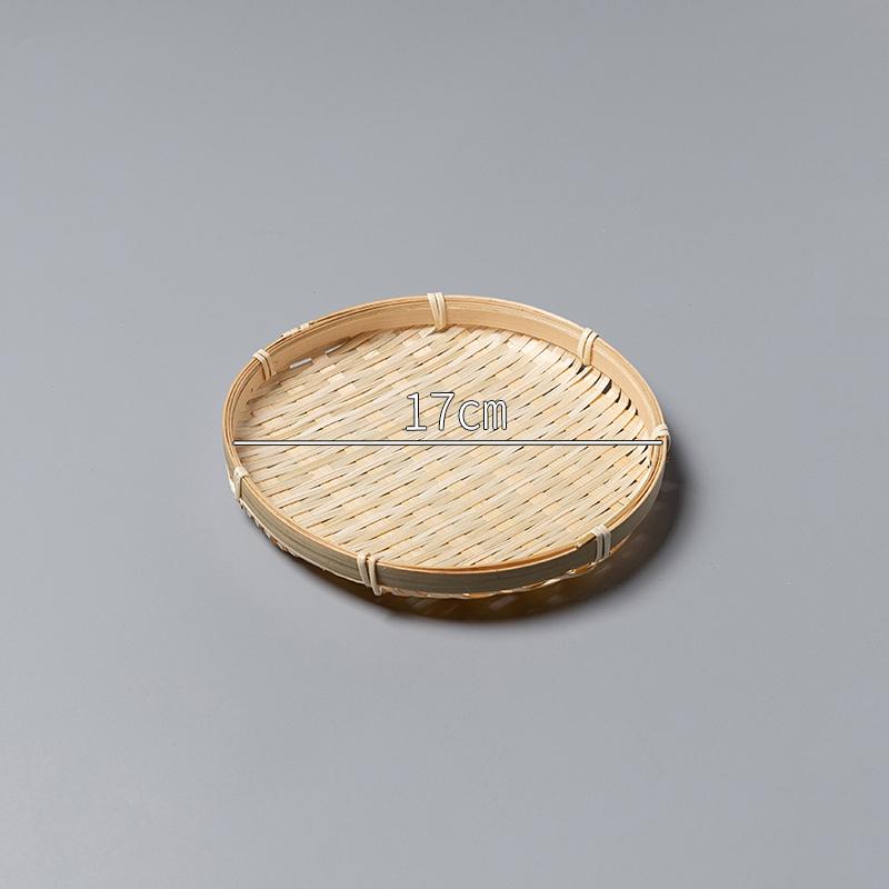 Bamboo Woven Basket: Small Handmade Bamboo Tray for Fruits, Buns, and Decor