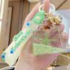 Starfish Quicksand Oil Keychain: Exquisite Pendant for Women's Bags, Students, and Kids - Cute Floating Schoolbag Decoration