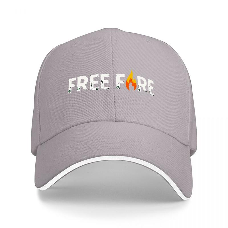 FREE FIRE LOGO BASEBALL CAP BLACK WITH FLAME DESIGN UnisexS ADJUSTABLE HAT FASHION SPORTS ACCESSORY FOR OUTDOOR ACTIVITIES