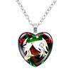 Game FORSAKEN 1x1x1x1 Cartoon Characters Funny MeMe Glass Heart Shape Pendant Necklace Jewelry Charm Collect Giftlry