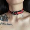 Štýlový pikantný kožený zvončekový choker náhrdelník – Unikátny menšinový dizajn