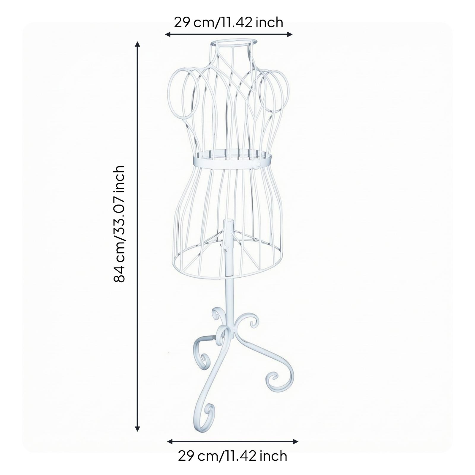 Wire-Frame Torso Form Decorative Half-Body Mannequin
