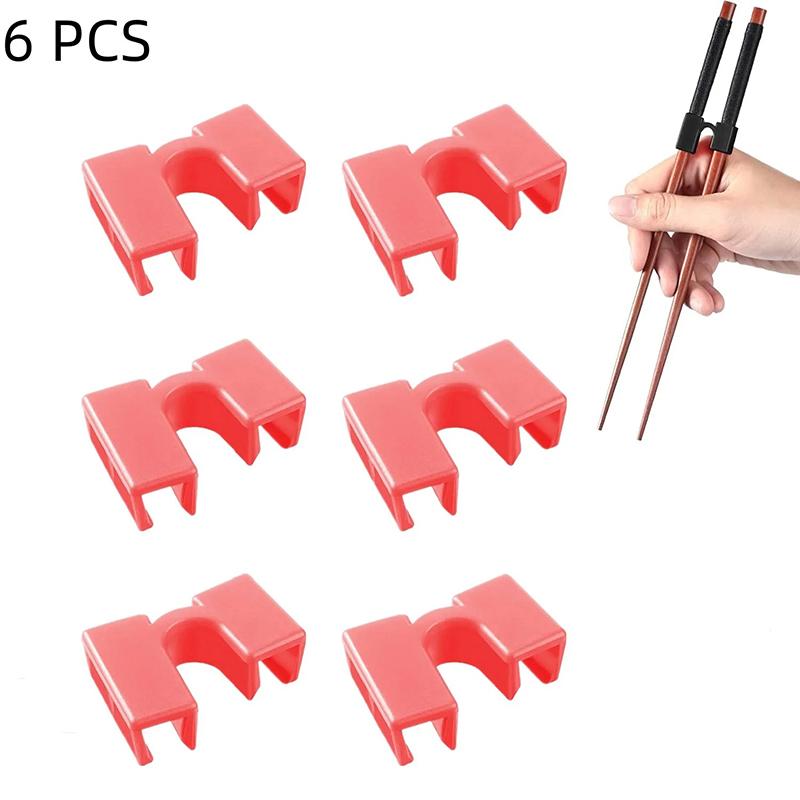 5/6PCS Reusable Chopsticks Trainers Help for Chinese Chopsticks Non-Slippery Learning Chopsticks for Kids Each Age Learner KZ008