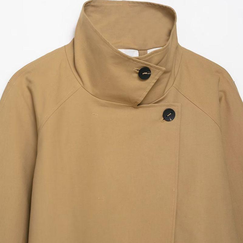 Kaslead New Women Clothes Western Style Fashion Simple and Versatile Stand Collar Wind-Breaker 3833243 732