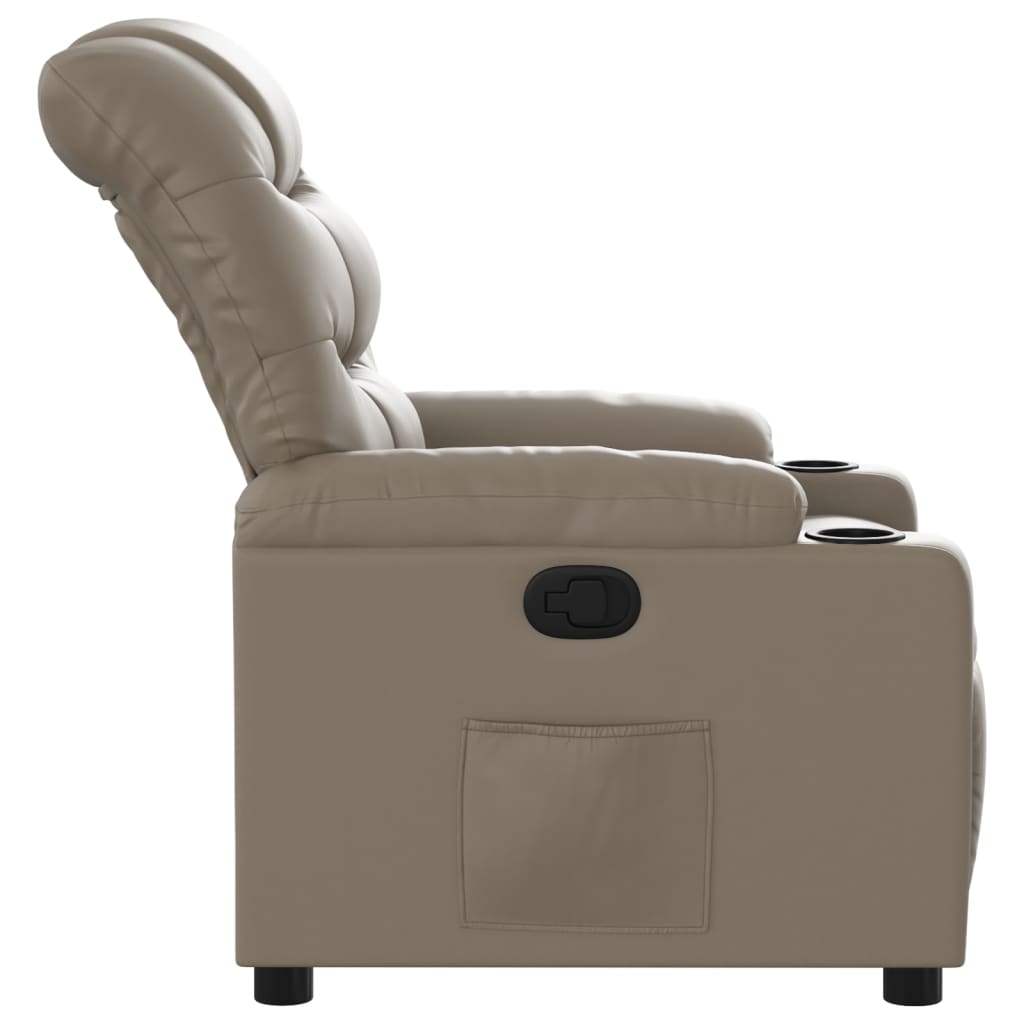 Relax Chair In Cappuccino Brown Artificial Leather