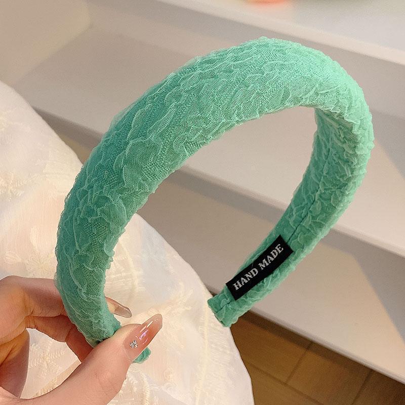 

2024 Корейская кремовая кружевная повязка на голову с высоким черепом: Нескользящий стиль знаменитостей