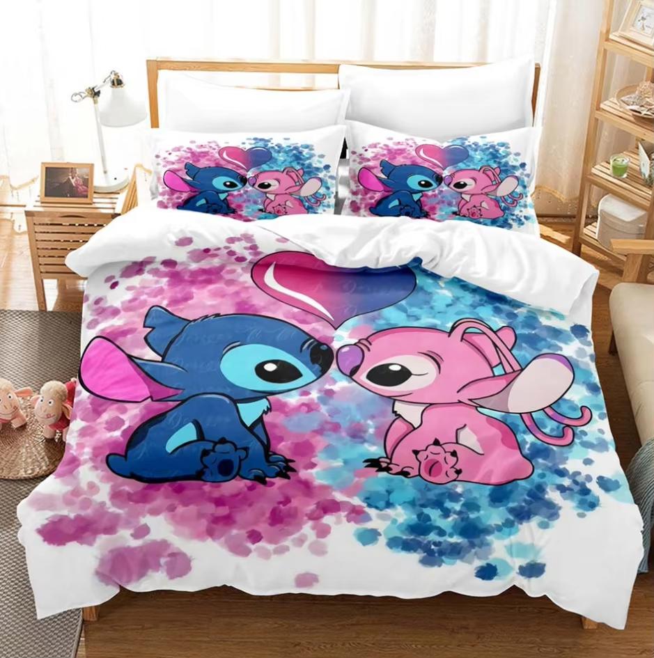 Copripiumino Cartoon Anime Matrimoniale King Size Set Biancheria da Letto Stampa Carina 3 Pezzi Biancheria da Letto Comoda per Bambini Contiene 2 Federe