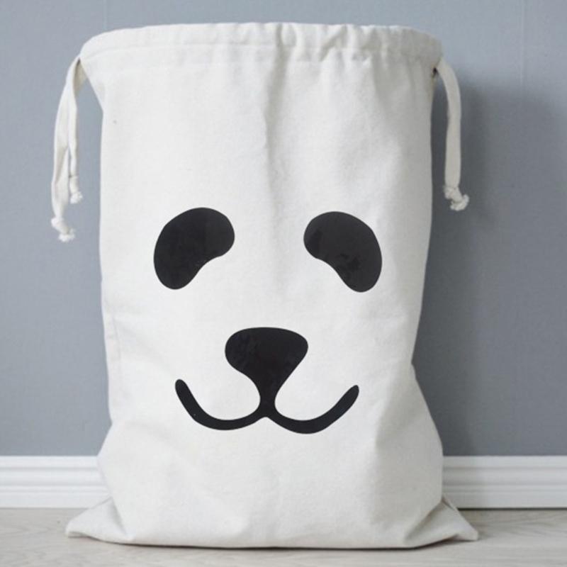 Portable Kids Room Cloth Organizers Bag Sturdy Canvas Materials Toy Storage Solution