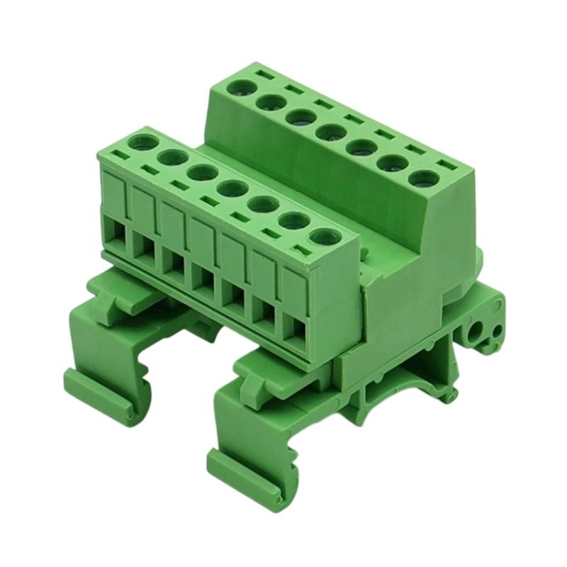 High Performances Rail Type Terminals Block 5.08mm Spacing For 10Amp 300Volt Application Screw Plug-in Connector