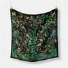 53cm Brand Square Scarf Woman 2024 Design Flowers Birds Silk Women Scarf Bandana Luxury Headband Hijab Neckerchief