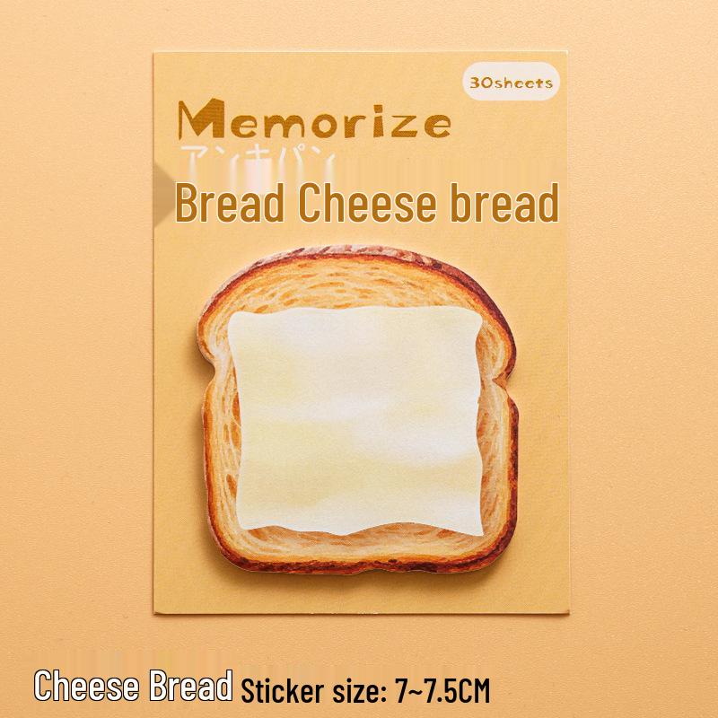 Creative Cute Bread-Shaped Sticky Notes