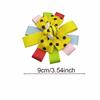 Polka Dot Ribbed Bow Hair Clip for Girls - Bee Design