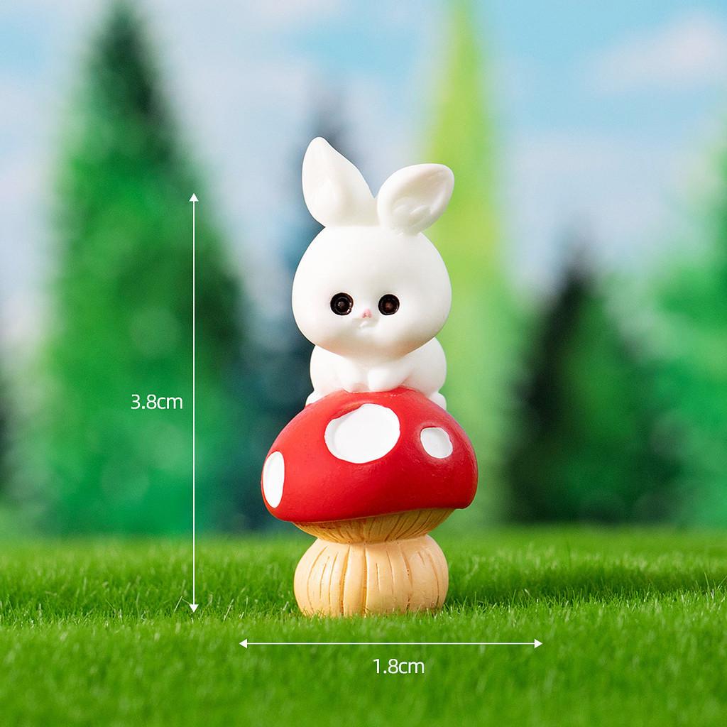Enchanting Fairy Forest Bunny Resin Figurine Creative Tabletop Home Decor Accessory