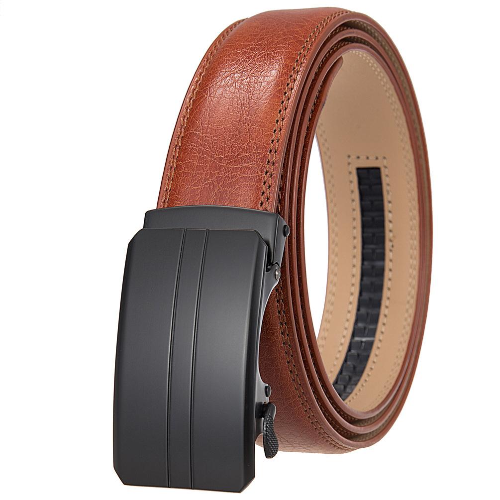 1Pcs Fashion Men, Casual Abrasive Belt, Automatic Buckle Belt Ly36-3 3051-1