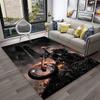3D Retro Motorcycle Vintage Carpet Rug for Home Living Room Bedroom Playroom Sofa Doormat Decor,Kid Area Rug Non-slip Floor Mat