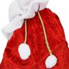 Christmas Santa Red Velvet Bags with Drawstring Reusable Xmas Present Toys Storage Bag Holiday Party Supply