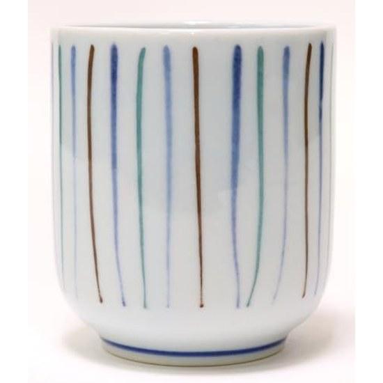 Set 5 Long Tea Cups Three Color Tokusa 6.6 x 7.6cm Capacity 200cc Weight 140g